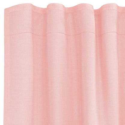 Voile Curtains with Rod Pockets 2 pcs Pink