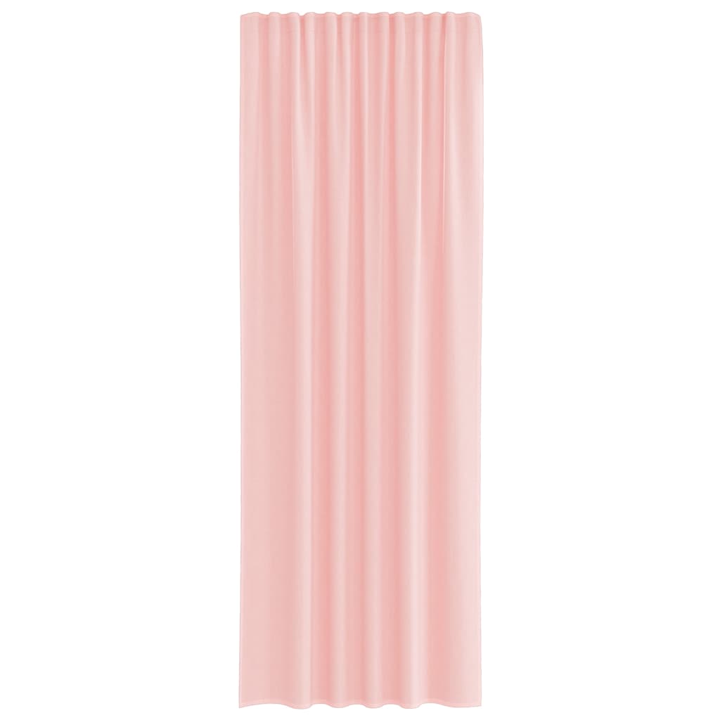 Voile Curtains with Rod Pockets 2 pcs Pink