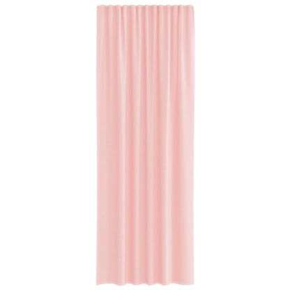 Voile Curtains with Rod Pockets 2 pcs Pink