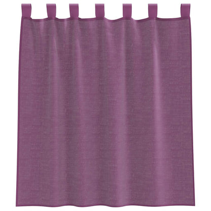Voile Curtains with Rod Pockets 2 pcs Purple