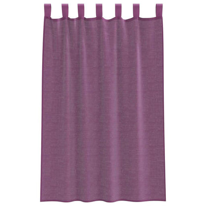 Voile Curtains with Rod Pockets 2 pcs Purple