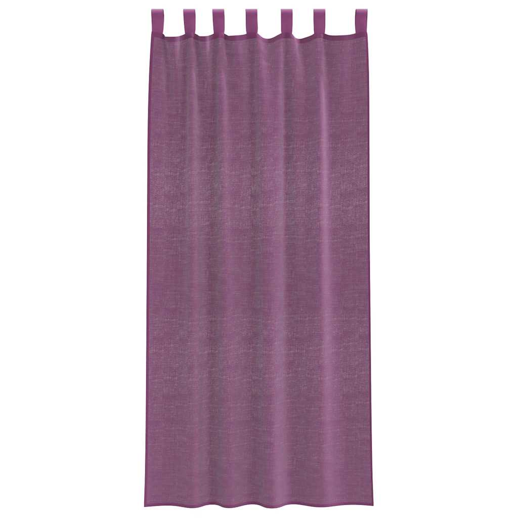 Voile Curtains with Rod Pockets 2 pcs Purple