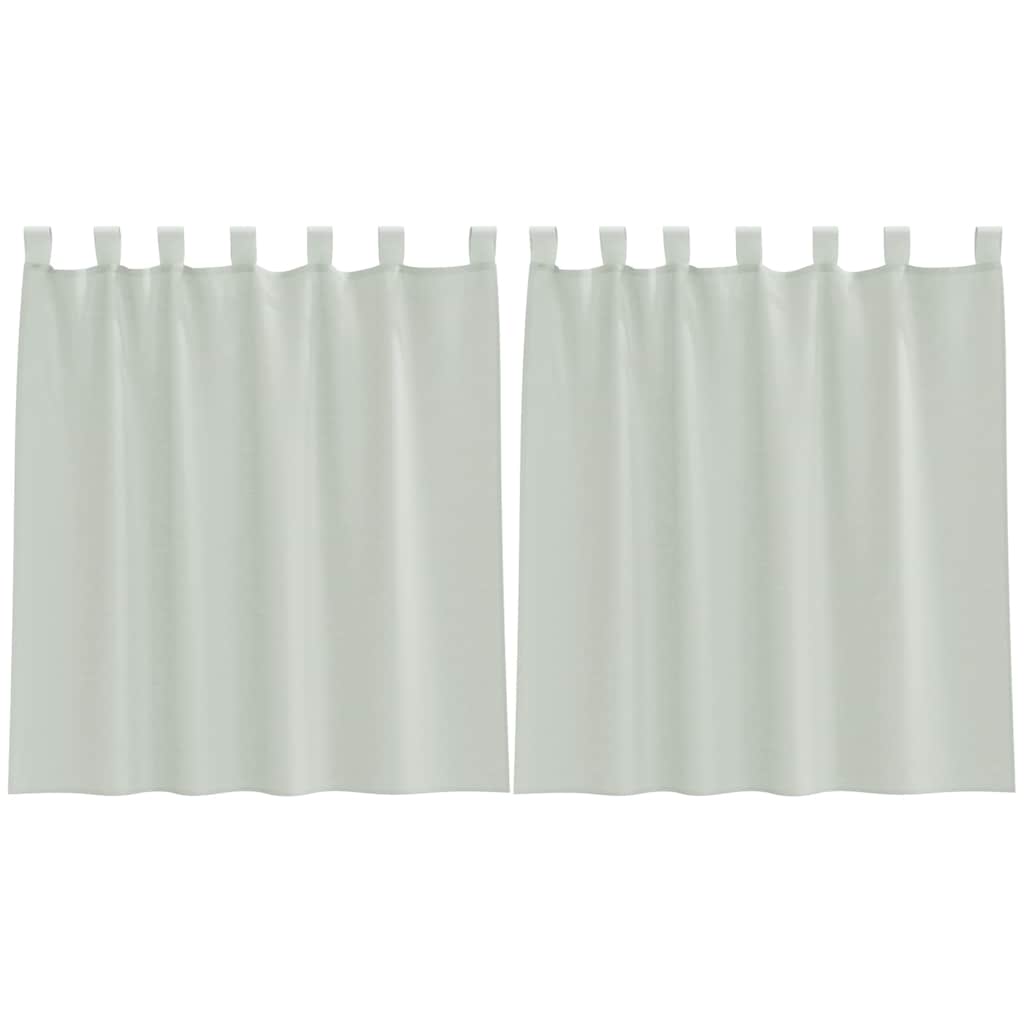 Voile Curtains with Rod Pockets 2 pcs Light Grey