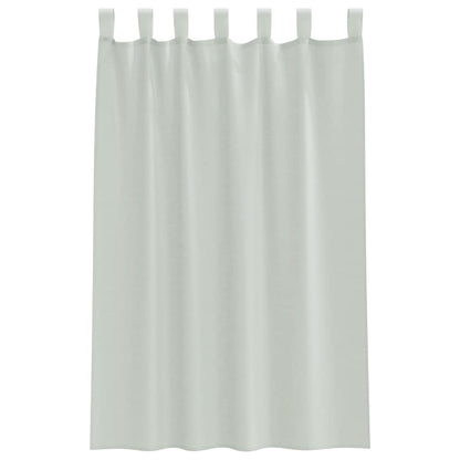 Voile Curtains with Rod Pockets 2 pcs Light Grey