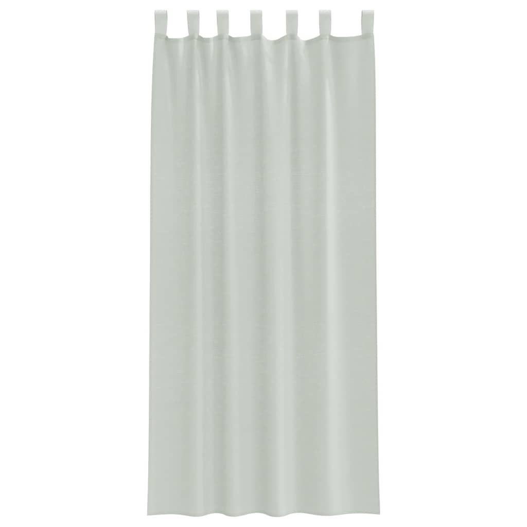 Voile Curtains with Rod Pockets 2 pcs Light Grey