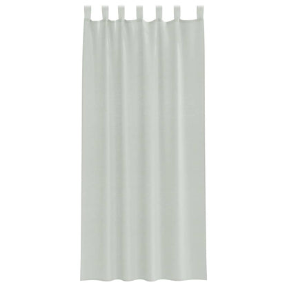 Voile Curtains with Rod Pockets 2 pcs Light Grey