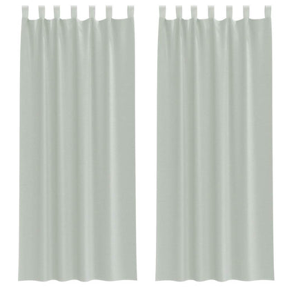 Voile Curtains with Rod Pockets 2 pcs Light Grey