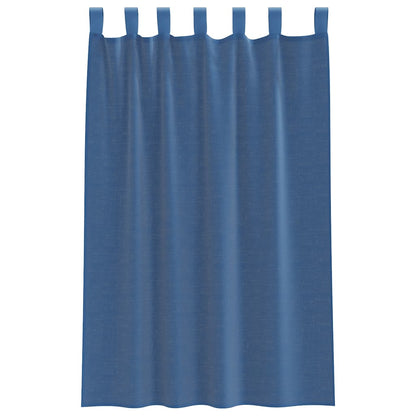 Voile Curtains with Rod Pockets 2 pcs Royal Blue