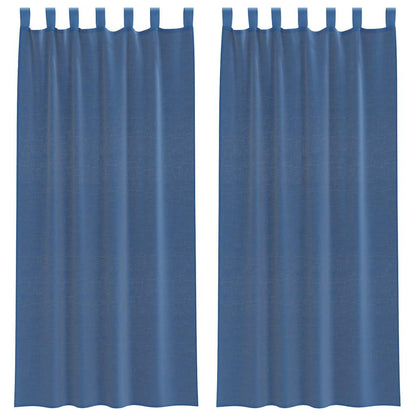 Voile Curtains with Rod Pockets 2 pcs Royal Blue