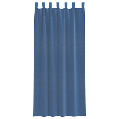 Voile Curtains with Rod Pockets 2 pcs Royal Blue