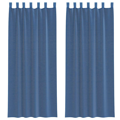 Voile Curtains with Rod Pockets 2 pcs Royal Blue