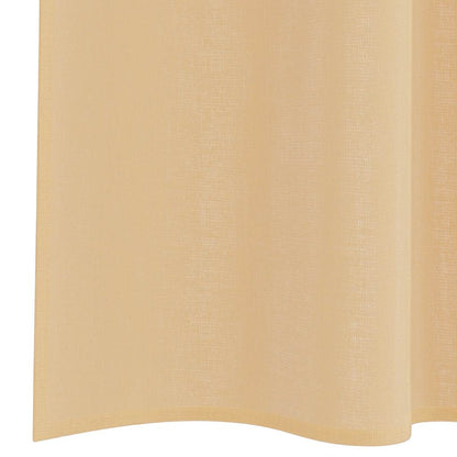 Voile Curtains with Rod Pockets 2 pcs Sand