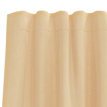 Voile Curtains with Rod Pockets 2 pcs Sand