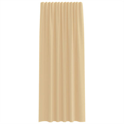 Voile Curtains with Rod Pockets 2 pcs Sand