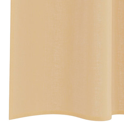 Voile Curtains with Rod Pockets 2 pcs Sand
