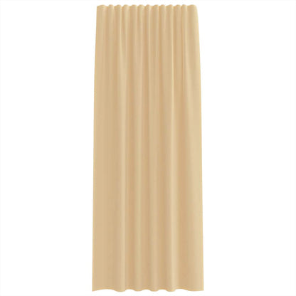 Voile Curtains with Rod Pockets 2 pcs Sand