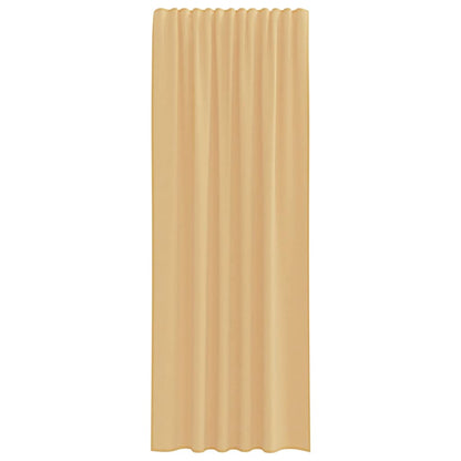 Voile Curtains with Rod Pockets 2 pcs Sand