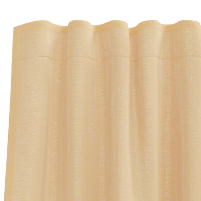 Voile Curtains with Rod Pockets 2 pcs Sand