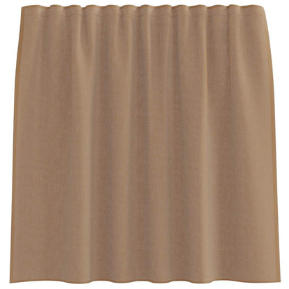 Voile Curtains with Rod Pockets 2 pcs Light Brown