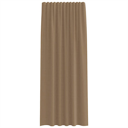 Voile Curtains with Rod Pockets 2 pcs Light Brown