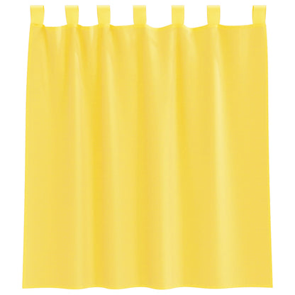 Voile Curtains with Rod Pockets 2 pcs Yellow