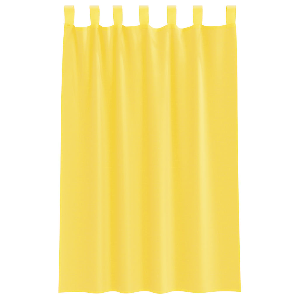 Voile Curtains with Rod Pockets 2 pcs Yellow