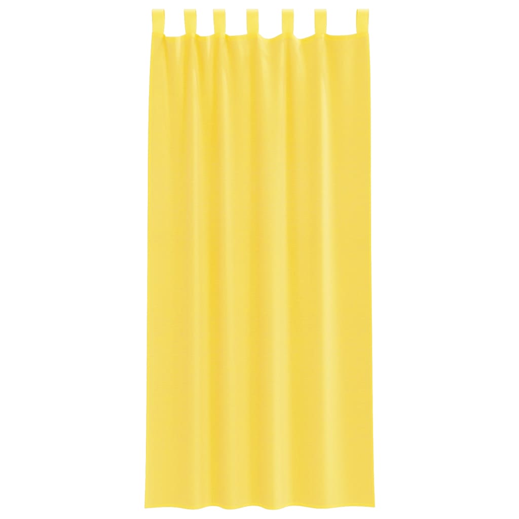 Voile Curtains with Rod Pockets 2 pcs Yellow