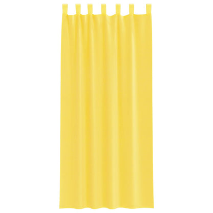 Voile Curtains with Rod Pockets 2 pcs Yellow