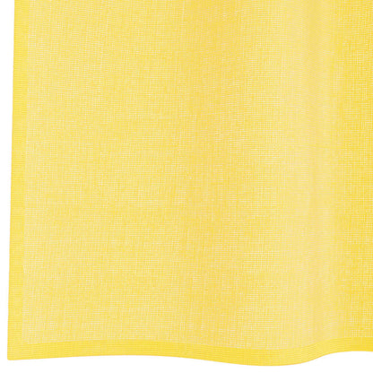 Voile Curtains with Rod Pockets 2 pcs Yellow