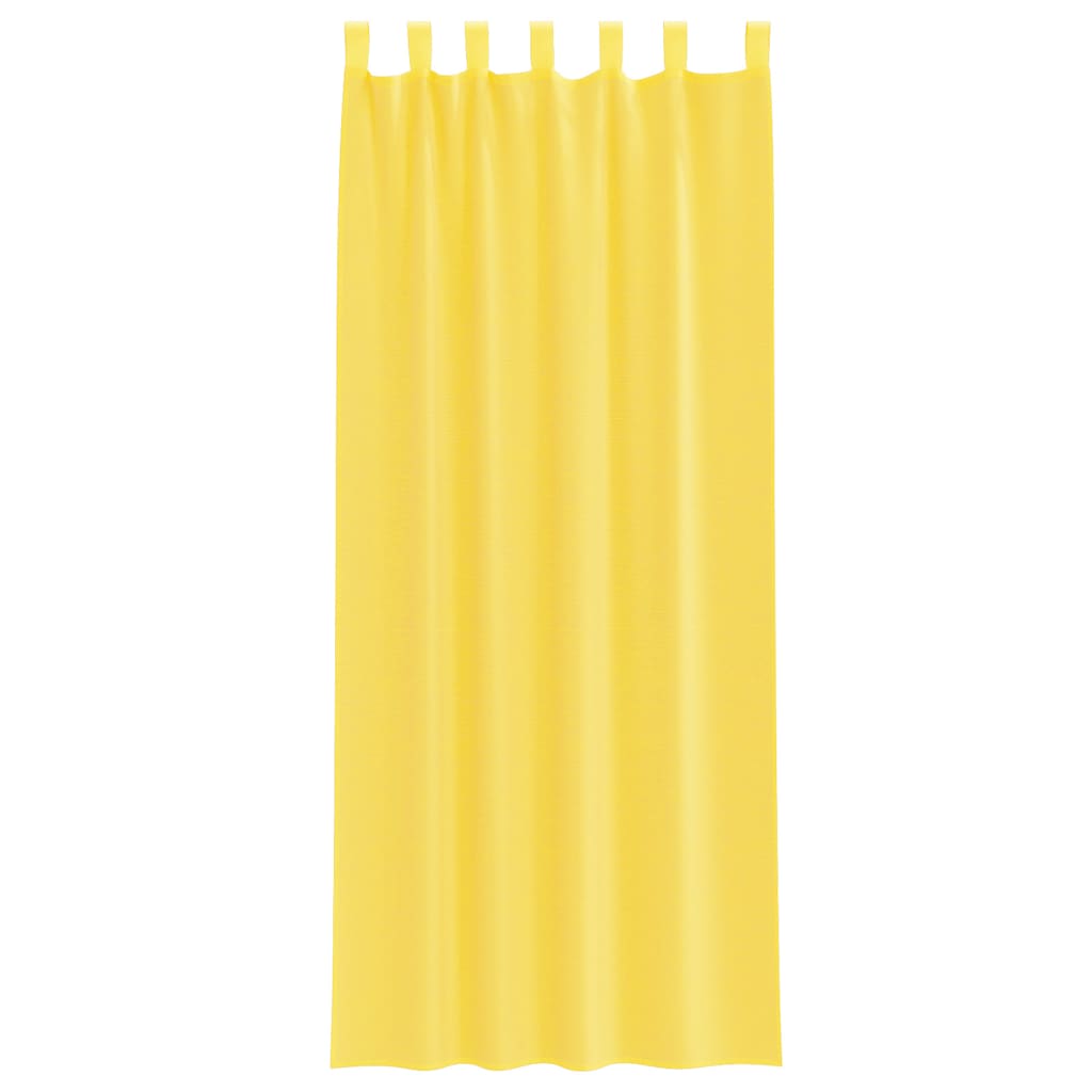 Voile Curtains with Rod Pockets 2 pcs Yellow