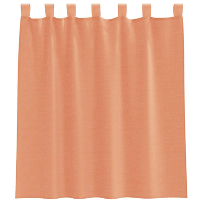 Voile Curtains with Rod Pockets 2 pcs Terracotta