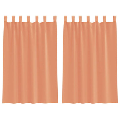 Voile Curtains with Rod Pockets 2 pcs Terracotta