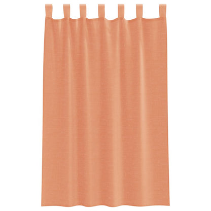 Voile Curtains with Rod Pockets 2 pcs Terracotta
