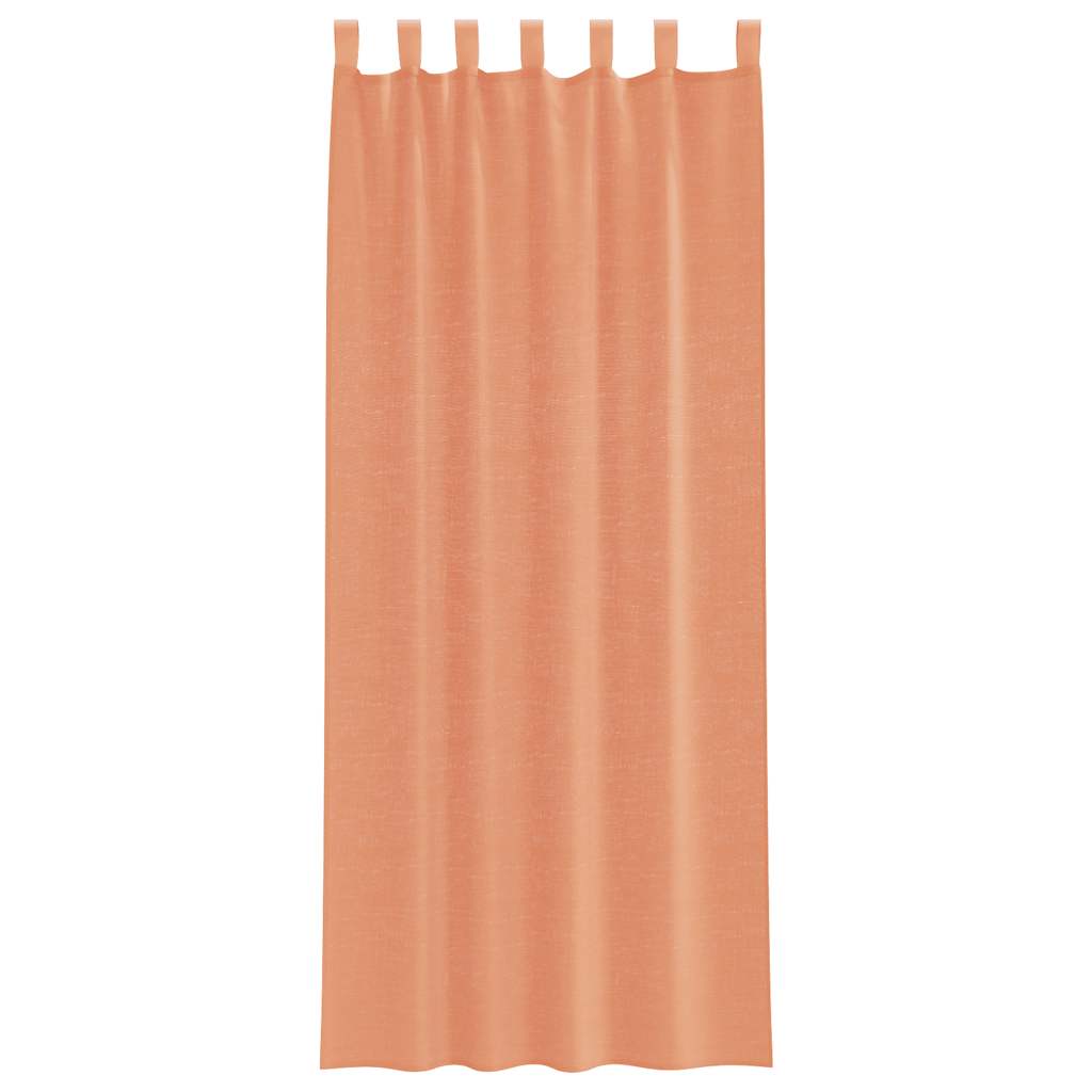 Voile Curtains with Rod Pockets 2 pcs Terracotta