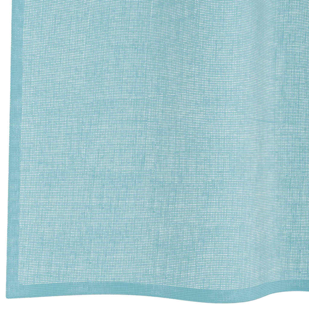 Voile Curtains with Rod Pockets 2 pcs Turquoise