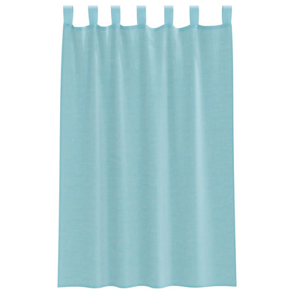Voile Curtains with Rod Pockets 2 pcs Turquoise