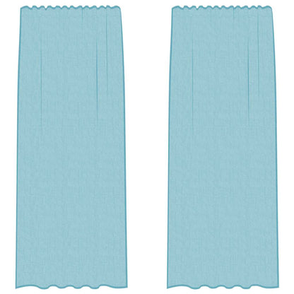 Voile Curtains with Rod Pockets 2 pcs Turquoise