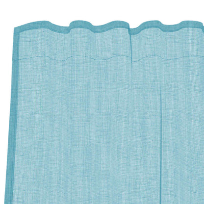 Voile Curtains with Rod Pockets 2 pcs Turquoise