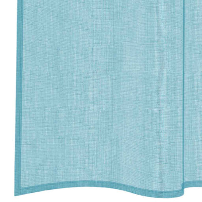 Voile Curtains with Rod Pockets 2 pcs Turquoise