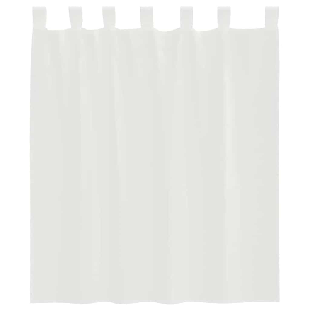 Voile Curtains with Rod Pockets 2 pcs White