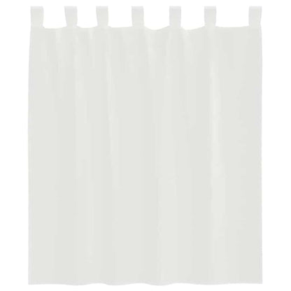 Voile Curtains with Rod Pockets 2 pcs White