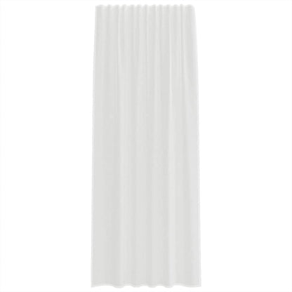 Voile Curtains with Rod Pockets 2 pcs White