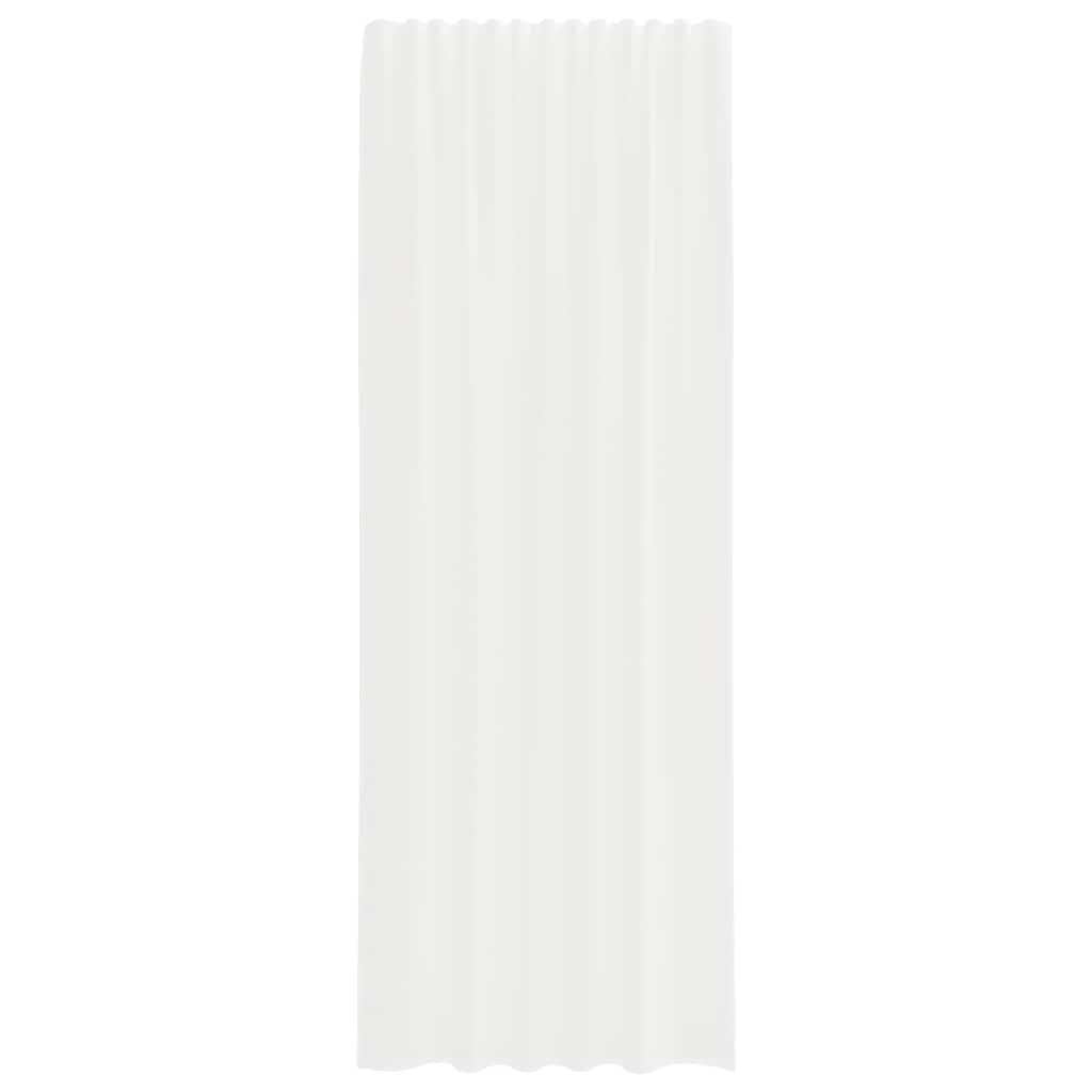 Voile Curtains with Rod Pockets 2 pcs White