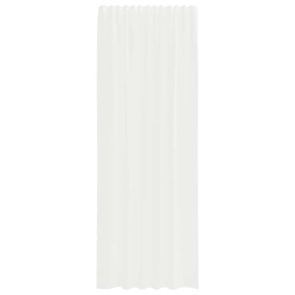 Voile Curtains with Rod Pockets 2 pcs White