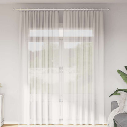 Voile Curtains with Rod Pockets 2 pcs White