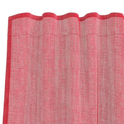 Voile Curtains with Rod Pockets 2 pcs Wine Red