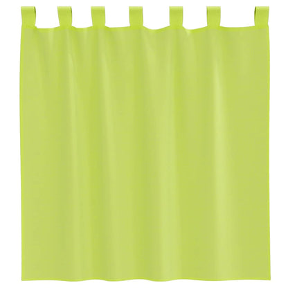 Voile Curtains with Tab Top 2 pcs Apple Green