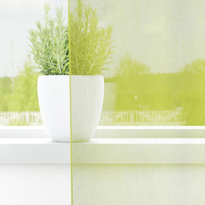 Voile Curtains with Tab Top 2 pcs Apple Green