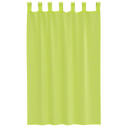 Voile Curtains with Tab Top 2 pcs Apple Green