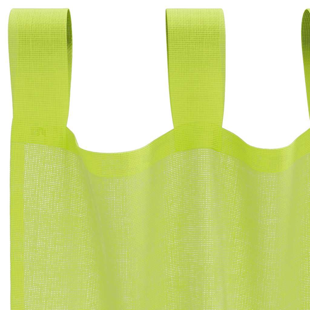 Voile Curtains with Tab Top 2 pcs Apple Green